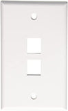 2 Port White Network Wall Plate