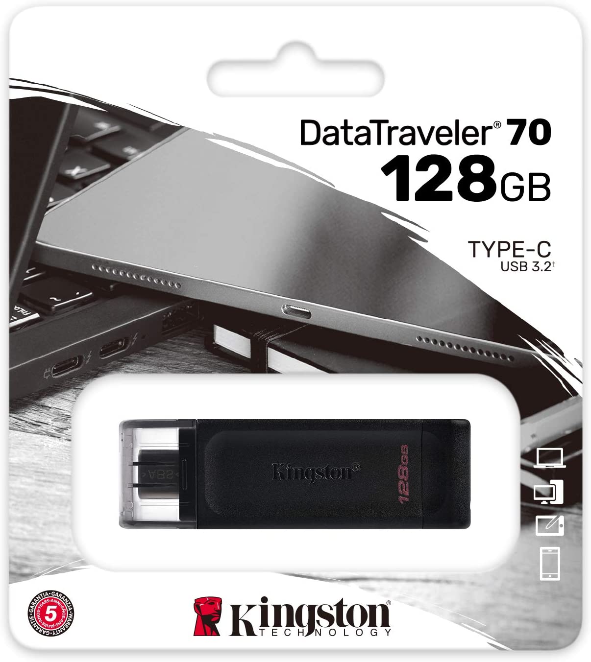 Kingston 128gb DataTraveler 70 USB-C flashdrive