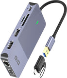 GiQ Mini USB 3.0 Docking Station With USB-C Adapter