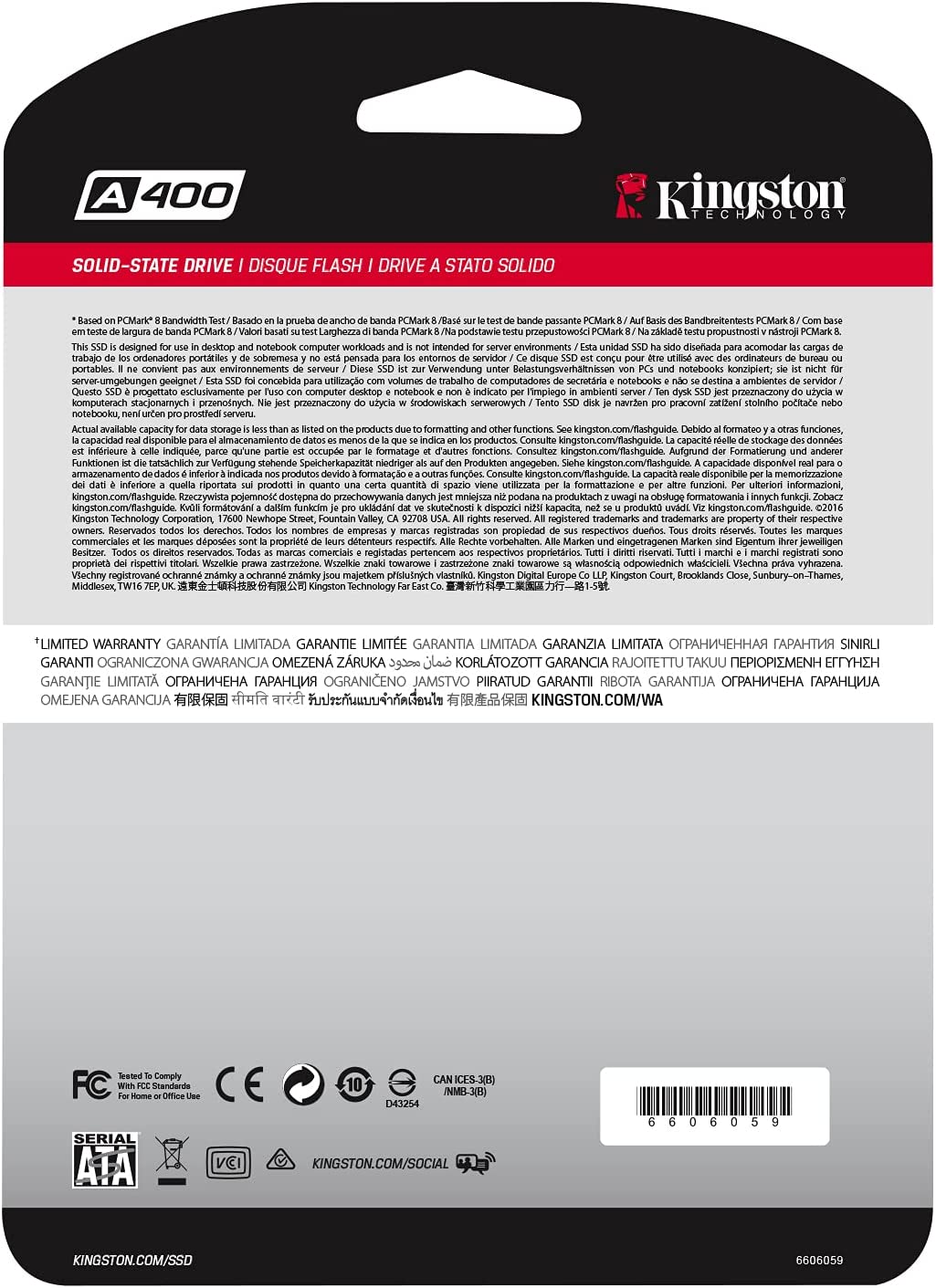 Kingston 240GB A400 SATA 3 2.5" Internal SSD SA400S37/240G - HDD
