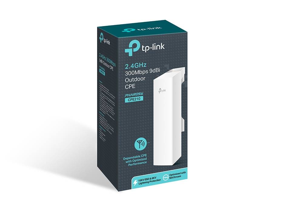 TP-Link CPE210 2.4GHz 300 Mbps 9dBi Outdoor CPE